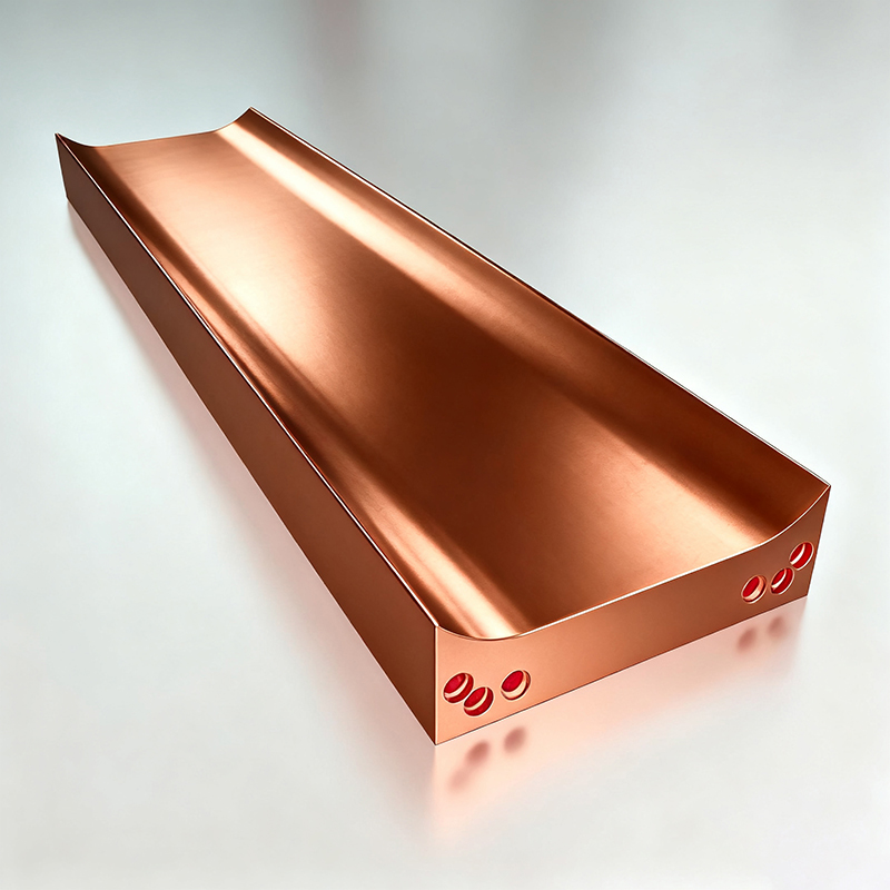Chamfered copper plate